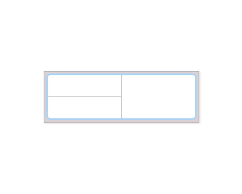 PDC Label Meditech Direct Thermal Paper Permanent 3" Core 4"x1 1/4" White with Blue 3600 per Roll | LDWHP65