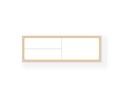 PDC Label Meditech Direct Thermal Paper Permanent 3" Core 4"x1 1/4" White with Orange 3600 per Roll | LDWHP66