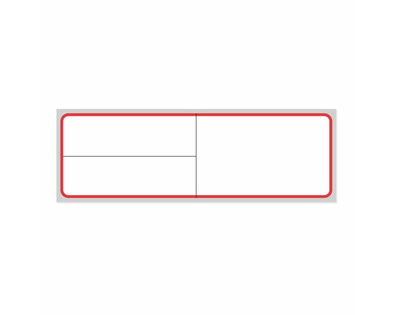 PDC Label Meditech Direct Thermal Paper Permanent 3" Core 4"x1 1/4" White with Red 3600 per Roll | LDWHP67