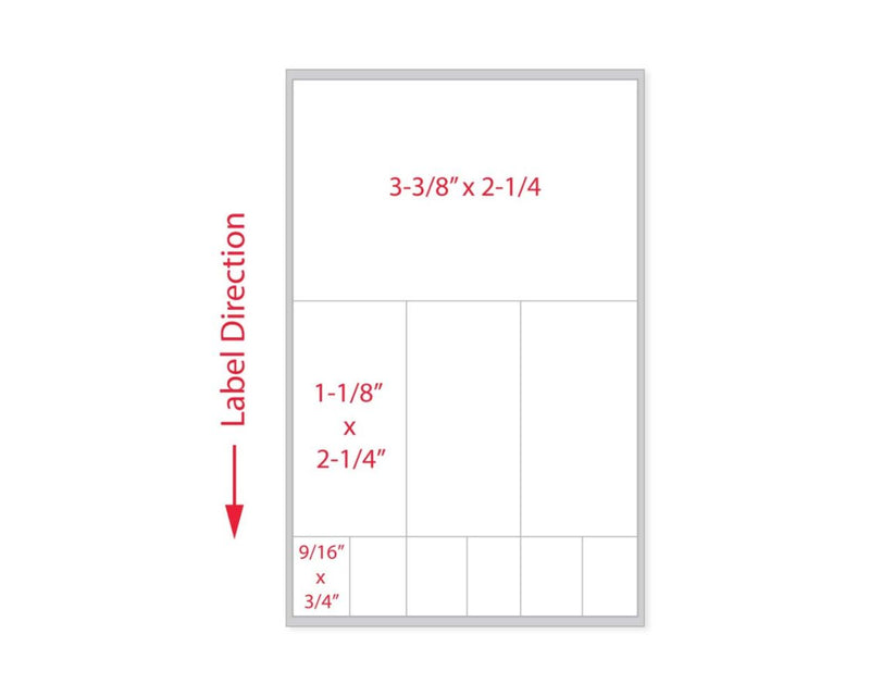 PDC Label Meditech Direct Thermal Paper Permanent 1" Core 3 3/8"x5 1/4" White 500 per Roll, 2 Rolls per Case | LDWHP711