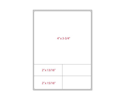 PDC Label Direct Thermal Paper Permanent 1" Core 4"x5 1/2" White 500 per Roll | LDWHP764