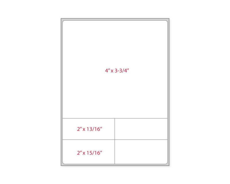 PDC Label Direct Thermal Paper Permanent 1" Core 4"x5 1/2" White 500 per Roll | LDWHP764