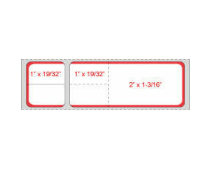 PDC Label Misys/Sunquest Direct Thermal Paper Permanent 3" Core 4 1/8"x1 3/16" Red 4300 per Roll, 2 Rolls per Case | LDWHP95