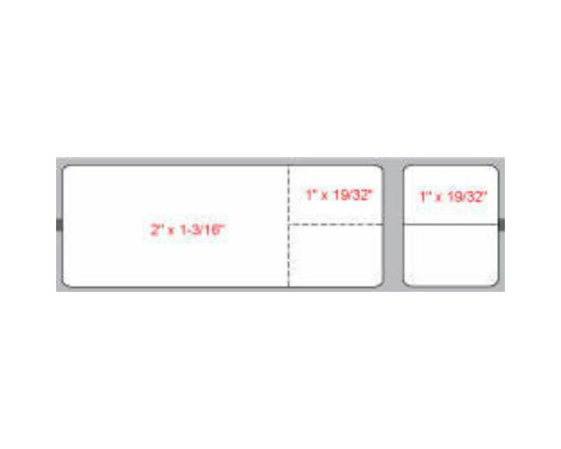 PDC Label Misys/Sunquest Direct Thermal Paper Permanent 1 1/2" Core 4 1/8"x1 3/16" White 1200 per Roll, 8 Rolls per Case | LDWHP97