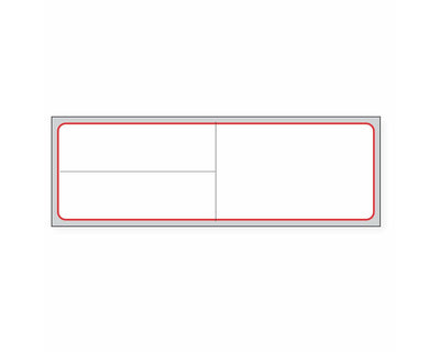 PDC Label Meditech Direct Thermal Paper Extra Permanent 3" Core 4"x1 1/4" White with Red 3600 per Roll | LDWXP67
