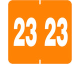 Ames® Compatible Color Code Label Year "23", 1-7/8" x 1-7/8" Orange, Mylar, 1000 Per Roll | LL-23