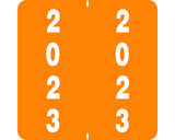 Ames® Compatible Color Code Label Year "2023", 1-7/8" x 1-7/8", Orange, Mylar, 1000 Per Roll | LLV-23