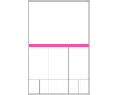 PDC Label Meditech Direct Thermal Paper Permanent 1" Core 3 3/8"x5 1/4" White with Pink 500 per Roll | LMED52