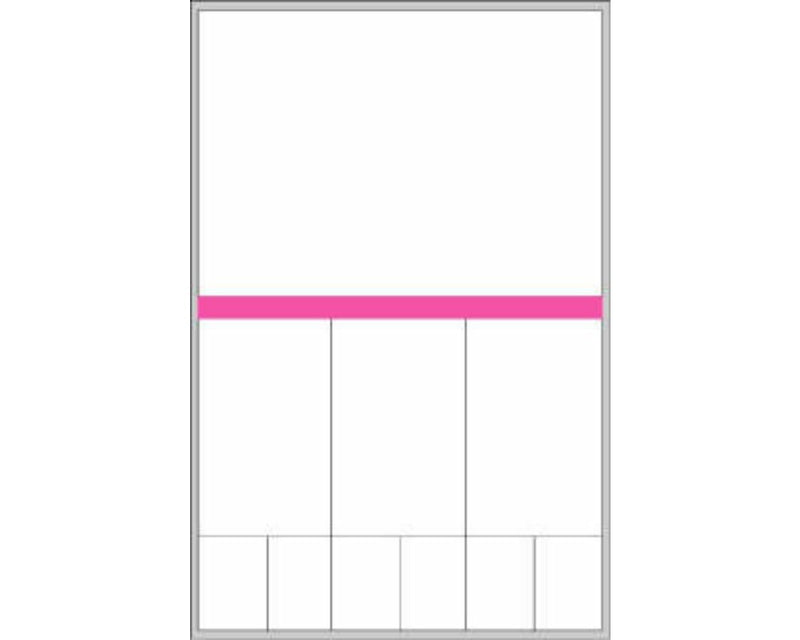 PDC Label Meditech Direct Thermal Paper Permanent 1" Core 3 3/8"x5 1/4" White with Pink 500 per Roll | LMED52