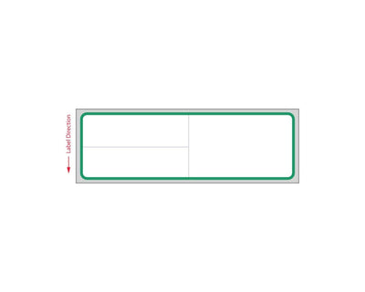 PDC Label Meditech Direct Thermal Paper Permanent 3" Core 4"x1 1/4" White with Green 3600 per Roll | LMEDG91
