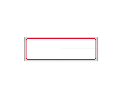 PDC Label Meditech Direct Thermal IR Paper Permanent 3" Core 4"x1 1/4" White with Red 3600 per Roll | LMEDR91
