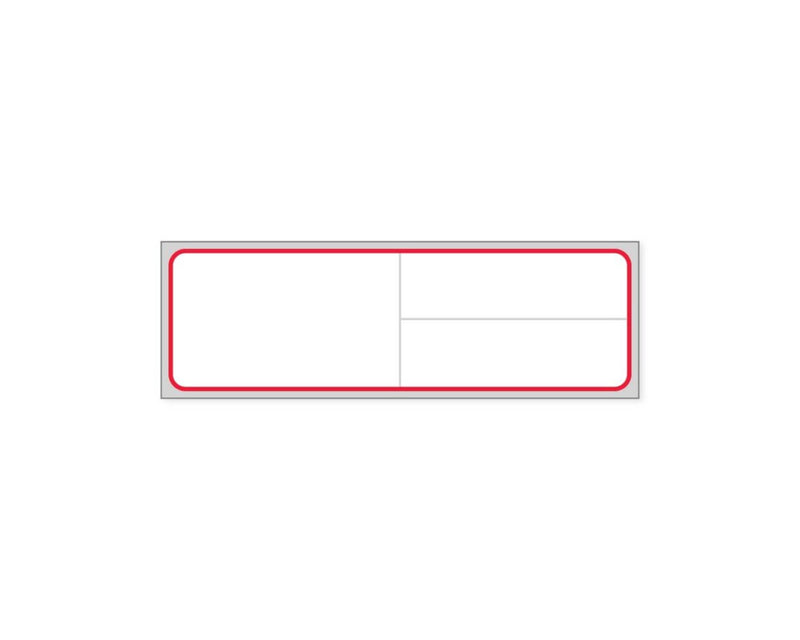 PDC Label Meditech Direct Thermal IR Paper Permanent 3" Core 4"x1 1/4" White with Red 3600 per Roll | LMEDR91