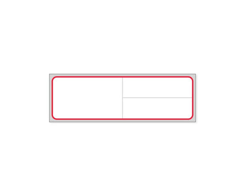 PDC Label Meditech Direct Thermal IR Paper Permanent 3" Core 4"x1 1/4" White with Red 3600 per Roll | LMEDR91