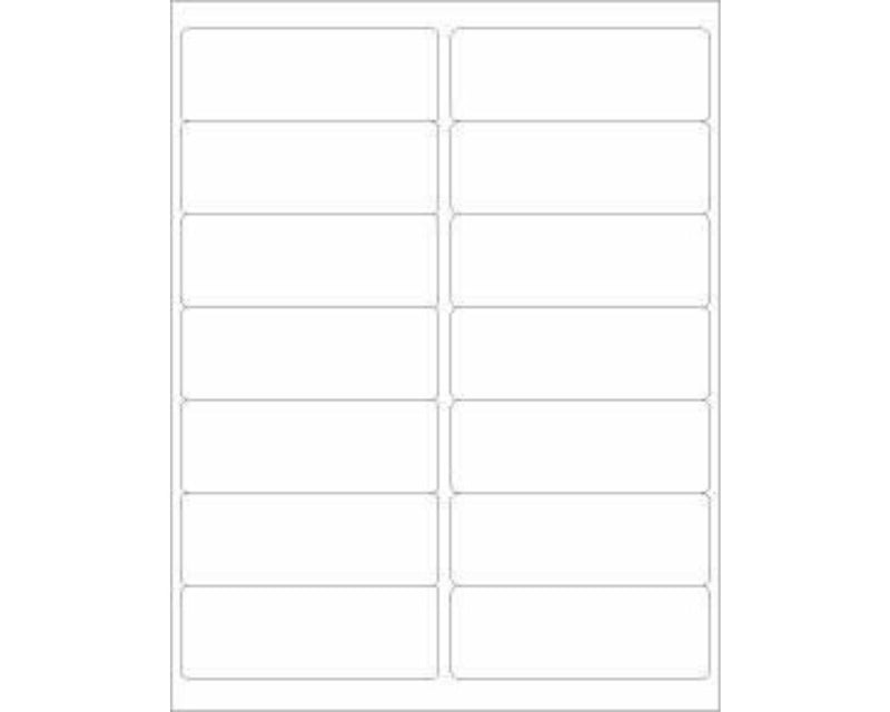 PDC Chart Labels Laser Portrait 4x1 4/9 White - 14 per Sheet, 100 Sheets per Pack | LS174
