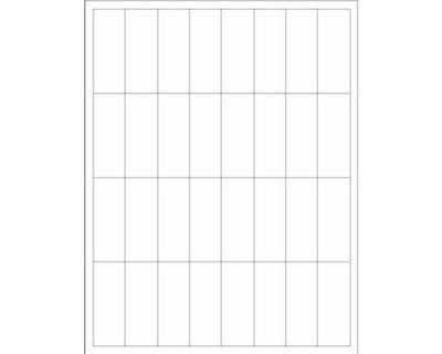 PDC Chart Labels Laser Landscape, Premium 2 5/8"x1 White - 32 Labels per Sheet, 4 Pks of 250 Sheets per Case | LSAX1258A