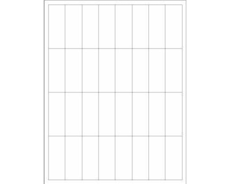 PDC Chart Labels Laser Landscape, Premium 2 5/8"x1 White - 32 Labels per Sheet, 4 Pks of 250 Sheets per Case | LSAX1258A