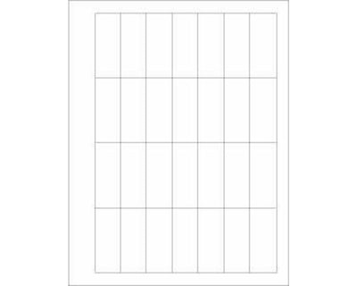PDC Chart Labels Laser Landscape 2 1/2x1 White - 28 Labels per Sheet, 4 Pks of 250 Sheets per Case | LSEMAR1