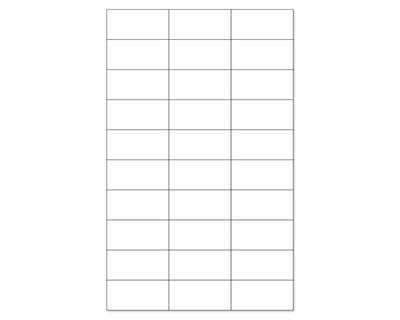 PDC Chart Labels Laser Portrait 2 27/32" x 1 1/12" White - 30 Labels per Sheet, 4 Pks of 250 Sheets per Case | LSL130