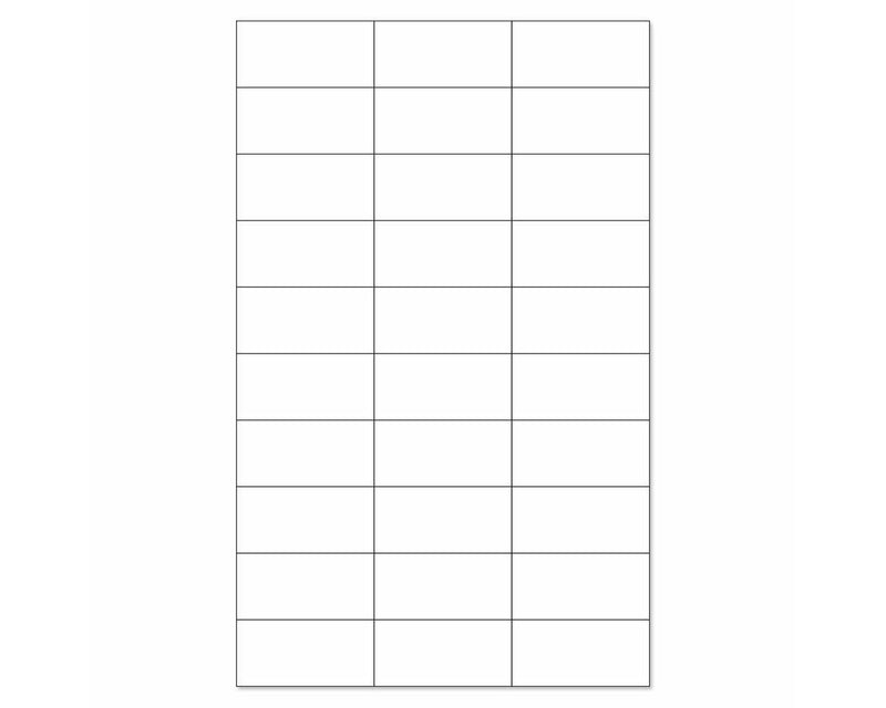 PDC Chart Labels Laser Portrait 2 27/32" x 1 1/12" White - 30 Labels per Sheet, 4 Pks of 250 Sheets per Case | LSL130