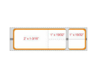 PDC Label Misys/Sunquest Direct Thermal Paper Permanent 1 1/2" Core 4 1/8"x1 3/16" Orange 1200 per Roll, 8 Rolls per Case | LSQOR15