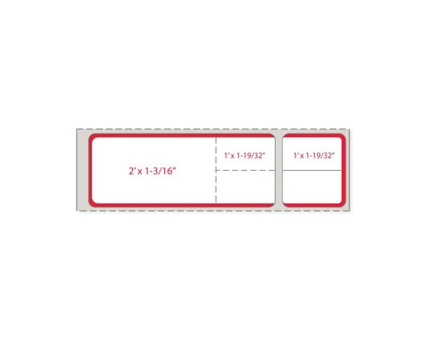 PDC Label Misys/Sunquest Direct Thermal Paper Permanent 1 1/2" Core 4 1/8"x1 3/16" Red 1200 per Roll, 8 Rolls per Case | LSQRBP15
