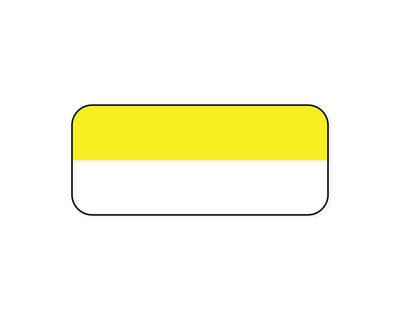 PDC Label Thermal Transfer Piggyback Paper Permanent 3" Core 1-3/4" X 3/4" White with Yellow 8000 per Roll | LTPB622