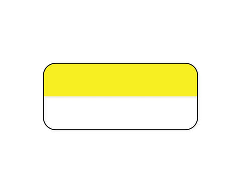 PDC Label Thermal Transfer Piggyback Paper Permanent 3" Core 1-3/4" X 3/4" White with Yellow 8000 per Roll | LTPB622