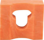 DEROYAL HEAD CRADLES WITH “T” CUTOUT COMPRESSED (DIMENSIONS - 7” x 6¼” x 3½”) (DESCRIPTION - CHILD WITHOUT SLIT) (PACKAGING - 12/CASE)