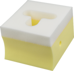 DEROYAL SOFT HEAD POSITIONER WITH TRACH HOLE (DIMENSIONS - 10¾” x 9½” x 7”) (PACKAGING - CASE)