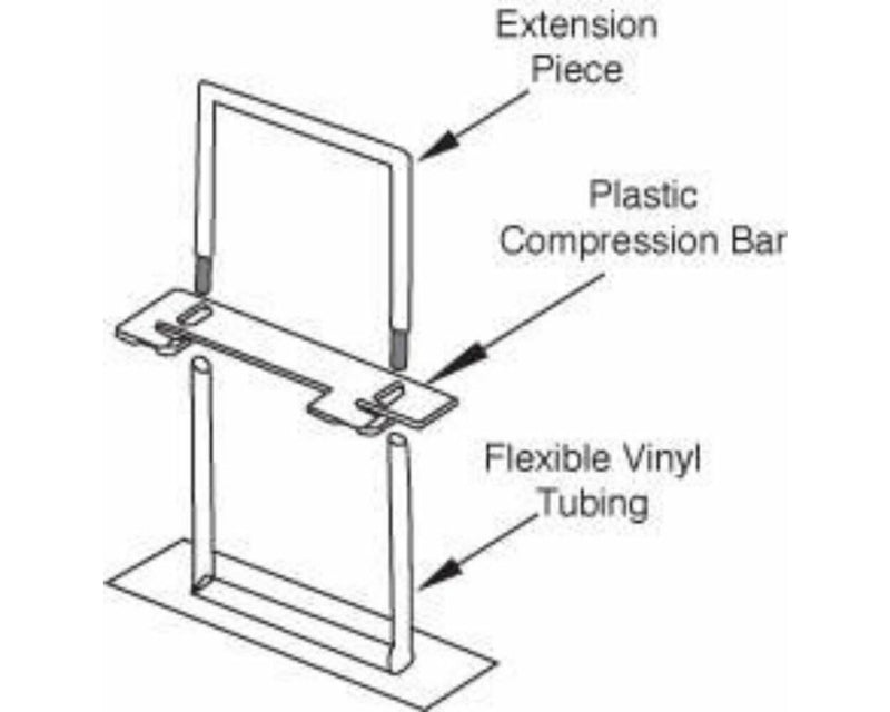 Fastener Self Adhesive Medi Clip Extension Piece White - 100 per Box | MC4