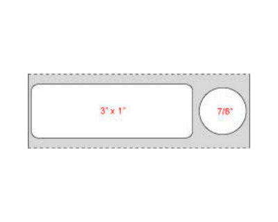 PDC Label Direct Thermal Paper Permanent 1" Core 4"x1 White 1000 per Roll | MD4000