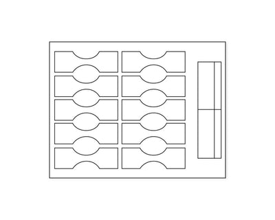 PDC Label Laser Paper Permanent 2 1 1/4"x4 White 10 per Sheet, 100 Sheets per Package | MD6200