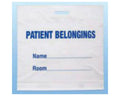Patient Belongings Bag Punch Out Handle White Biodegradable 20" X 20" X 4", 250 per Case | PBH02