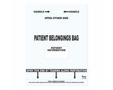 Patient Belongings Bag Tamper-Evident Punch Out Handle Plastic 25-1/2" X 19-1/2" White, 200 per Case | PBP03