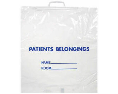 Belongings Bag Clear 2 mil 18.5x20x3.5 Rigid Handle, 250cs Pbr08 | PBR08