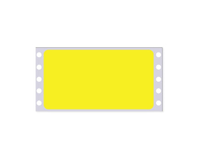 PDC IV Label Dot Matrix Paper Permanent 4 1/2"x2 7/16" Yellow 2500 per Case | PDBIVS5