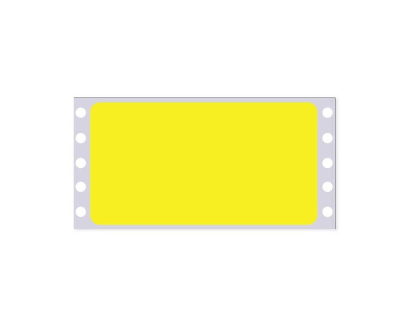 PDC IV Label Dot Matrix Paper Permanent 4 1/2"x2 7/16" Yellow 2500 per Case | PDBIVS5