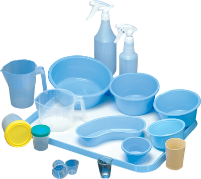 DEROYAL PLASTIC BOTTLES, BOWLS AND CUPS (PACKAGING - CASE)