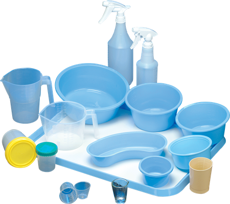 DEROYAL PLASTIC BOTTLES, BOWLS AND CUPS (PACKAGING - CASE)