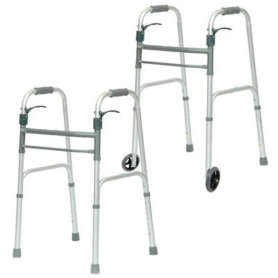 ProBasics Sure Lever Release Folding Walker - Adult - With 5" Wheels - 4 Pack