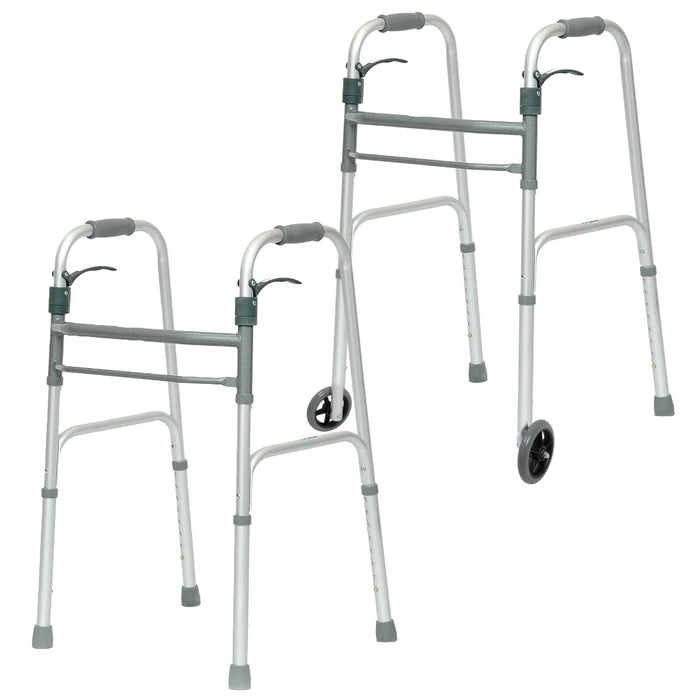 ProBasics Sure Lever Release Folding Walker - Adult - With 5" Wheels - 4 Pack