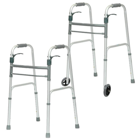 ProBasics Sure Lever Release Folding Walker - Adult - With 5" Wheels - 4 Pack