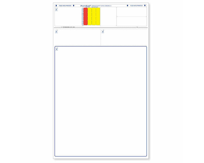 PDC PharmeXcript® Label Form with Patented Flickaway® Technology Laser Permanent 8-1/2" x 14" White, 1000 per Box |  PXT14-5M