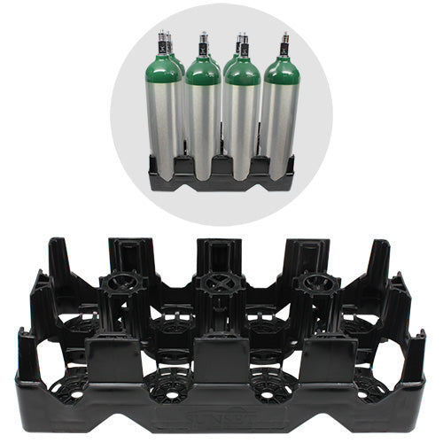 SUNSET D / E / M9 Plastic Cylinder Rack - Black EACH RES038B