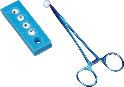 DEROYAL ROUND (HARD) DISSECTOR ⅜” in Foam Holder (PACKAGING - 5/PACK, 50 PACKS PER CASE)