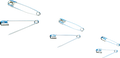 DEROYAL SAFETY PINS (PACKAGING - 2 PACK, 100 PACKS PER CASE)