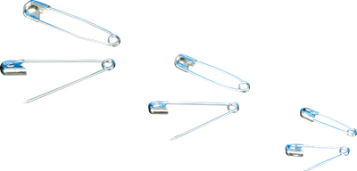 DEROYAL SAFETY PINS (PACKAGING - 2 PACK, 100 PACKS PER CASE)