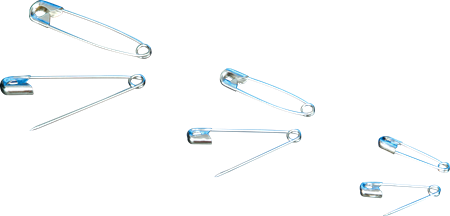 DEROYAL SAFETY PINS (PACKAGING - 2 PACK, 100 PACKS PER CASE)