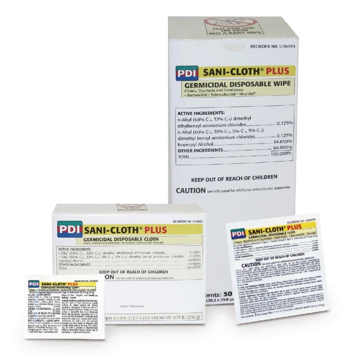 Sani-Cloth Plus Germicidal Cloth - Pop-Up Dispenser of 160 Count - Wipes