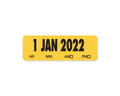 2022 Spee-D-Date™ Label January-December Yellow 100 per Roll, 365 Rolls per Set | SDD0122000100